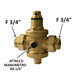 RIDUTTORE DI PRESSIONE BOCCHETTONATO FF 3/4" MALGORANI