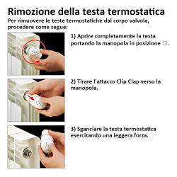 TESTA TERMOSTATICA A LIQUIDO R470 BIANCA GIACOMINI