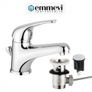 MISCELATORE LAVABO CROMO CON PILETTA EMMEVI MOD. WINNY