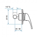 MISCELATORE DOCCIA INCASSO CROMO EMMEVI WINNY