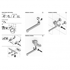 MISCELATORE LAVELLO MURO CON CANNA GIREVOLE EMMEVI