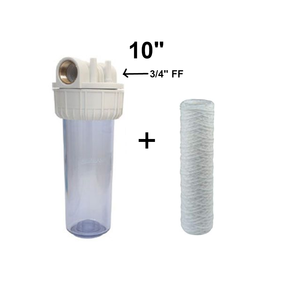 FILTRO ACQUA 10” STAFFABILE 3/4” FF EUROACQUE + CARTUCCIA FILO
