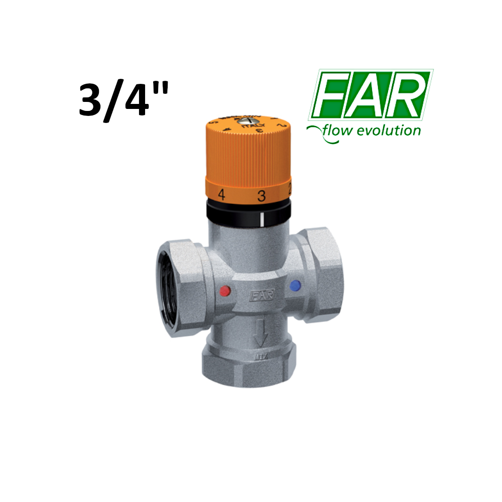 MISCELATORE TERMOSTATICO PER IMPIANTO SOLARE 3/4" FAR