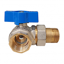 VALVOLA BOCCHETTONATA A SQUADRA MF 3/4" FRONTALE DX BLU EFFEBI