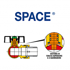 VALVOLA BOCCHETTONATA A SQUADRA MF 3/4" FRONTALE DX BLU EFFEBI