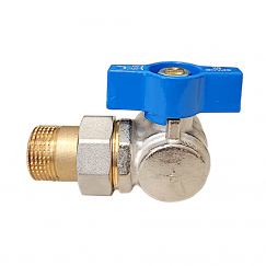 VALVOLA BOCCHETTONATA A SQUADRA MF 3/4" FRONTALE DX BLU EFFEBI