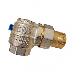 VALVOLA BOCCHETTONATA A SQUADRA MF 3/4" FRONTALE SX BLU EFFEBI