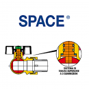 VALVOLA BOCCHETTONATA A SQUADRA MF 3/4" FRONTALE SX BLU EFFEBI