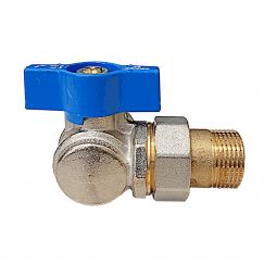 VALVOLA BOCCHETTONATA A SQUADRA MF 3/4" FRONTALE SX BLU EFFEBI