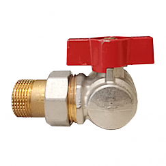 VALVOLA BOCCHETTONATA A SQUADRA MF 3/4" FRONTALE ROSSA DX EFFEBI