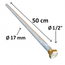 ANODO DI MAGNESIO CON TAPPO FILETTATO 1/2" L 50 CM