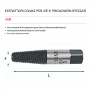 ESTRATTORE CONICO PER VITI E PRIGIONIERI 33/45 3/4" USAG
