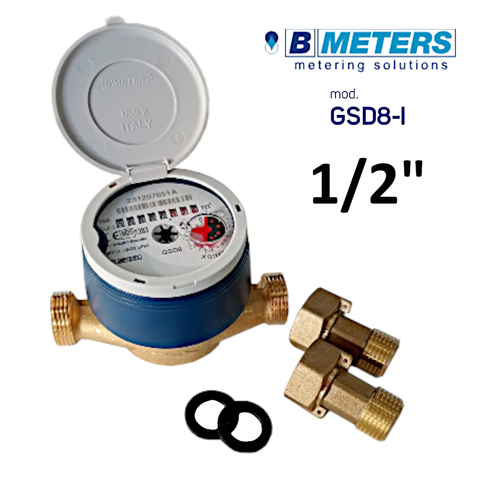 CONTATORE ACQUA FREDDA 1/2" QUADRANTE ASCIUTTO B-METERS