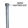 ANODO DI MAGNESIO CON TAPPO FILETTATO 3/4" L 50 cm