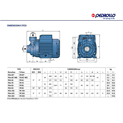 ELETTROPOMPA PEDROLLO PKM60 0,50HP 0,37 KW